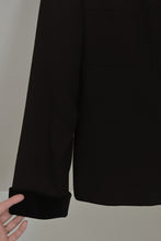 Y2K BLACK VELVET FROG BUTTON PEPLUM BLAZER | SIZE M/L