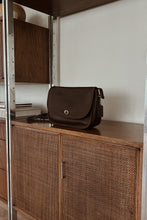 1990's COACH CHOCOLATE LEATHER HANDBAG | 11" x 8" x 3"