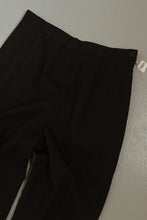 1990's BLACK PURE WOOL PLEATED TROUSERS | SIZE 27