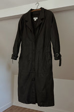 1990's VENEZIA BLACK LEATHER TRENCH | REMOVABLE QUILTED LINING | SIZE XL