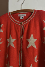 1990's RAMIE COTTON MOON + STAR CARDIGAN