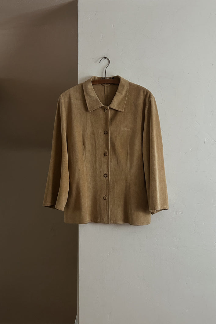 1990's PERFORATED NUBUCK SOFT SUEDE JACKET | SIZE M