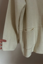 1990's RIB KNIT ROLL HEM ZIP JACKET | SIZE L/XL