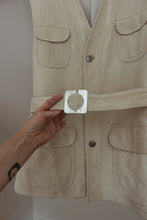 1970's NINO ULTRASUEDE BELTED VEST | SIZE M
