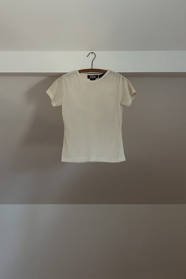 1990's CREAM VELVET BABY TEE