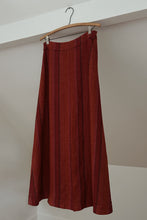 1990's FOX'S PURE LINEN STRIPE MAXI SKIRT | SIZE M
