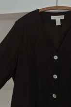 1990's DEENE NEW YORK MINIMAL WOVEN BLACK BLAZER | SIZE 3XL