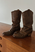1980's RED WING DISTRESSED LEATHER PECOS COWBOY BOOTS | SIZE 7.5