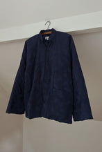 1960's LYRE COBALT PURE SILK JACQUARD PUFF JACKET | SIZE M