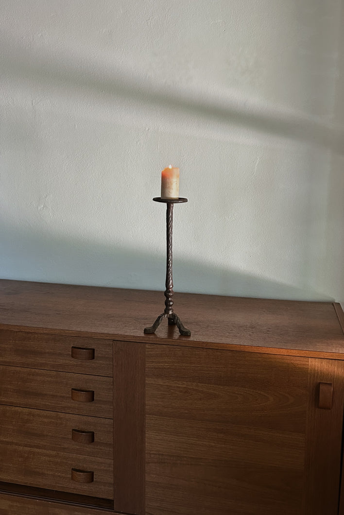 BRUTALIST IRON CANDLE HOLDER