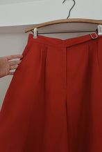 1970's CHERRY RED PLEATED CULOTTES | SIZE 28