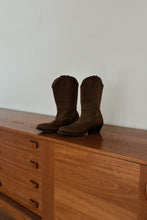 1990's DURANGO CHOCOLATE LEATHER COWBOY BOOTS | SIZE 8