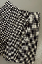 1980's RAMIE COTTON GINGHAM PLEATED TROUSER SHORTS | SIZE 29