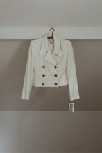 1990's TEXTURED CROPPED OFFICER'S JACKET | SIZE S/M