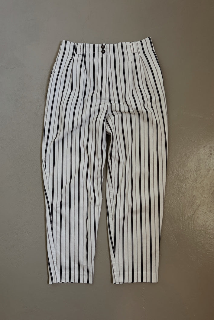1980's CATALINA STRIPE STOVEPIPE TROUSERS | SIZE 29/30