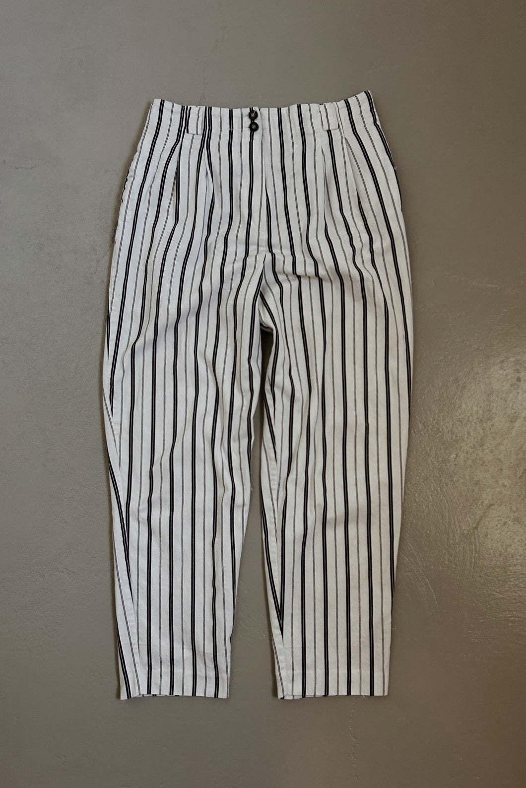 1980's CATALINA STRIPE STOVEPIPE TROUSERS | SIZE 29/30