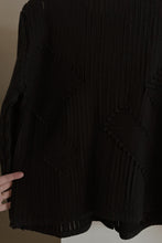 1990's BLACK ABSTRACT PLEATED COTTON JACKET | SIZE S/M