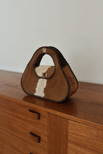 1960's RARE COWHIDE TOOLED LEATHER BAG | 11" x 9" x 4"