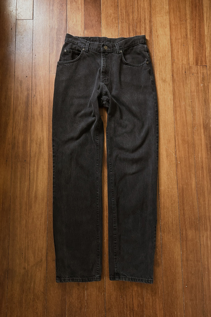 1990's RUSTLER BLACK COWBOY DENIM | SIZE 30