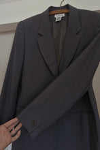 1990's STONE BLUE WOVEN WOOL BLAZER | SIZE S