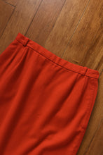 1960's CHERRY WOOL TAILORED SKIRT | SIZE S