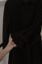 1970's ADOLPH SCHUMAN BLACK ULTRASUEDE TRENCH | SIZE M