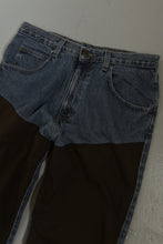 1990's WESTERN WRANGLER CHOCOLATE PANEL WORKWEAR DENIM | SIZE 32