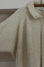 1980's POPCORN KNIT PUFF SLEEVE CARDIGAN | SIZE M