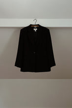 Y2K PURE IRISH LINEN CLASSIC BLACK BLAZER | SIZE M