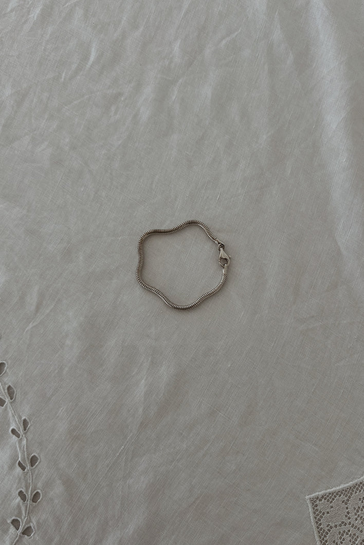 1980's 925 ITALIAN STERLING SILVER SNAKE BRACELET