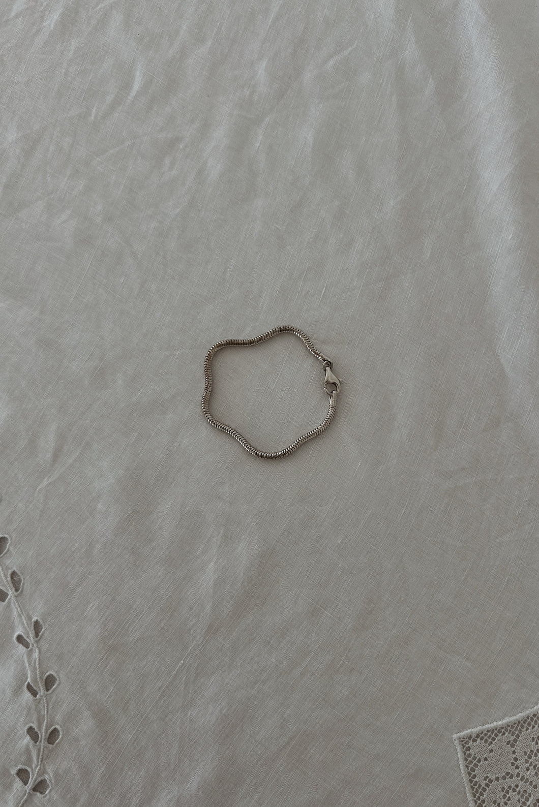 1980's 925 ITALIAN STERLING SILVER SNAKE BRACELET
