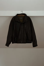 1990's CHOCOLATE LEATHER MEMBERS ONLY BOMBER | SIZE XL