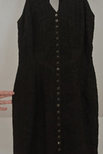 1990's PURE LINEN EMBROIDERED MINIMAL MIDI DRESS | SIZE S