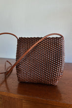 1990's NINE WEST WOVEN FAUX LEATHER BAG