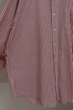 1990's J CREW RED STRIPE COTTON POPLIN | SIZE XL