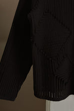 1990's BLACK ABSTRACT PLEATED COTTON JACKET | SIZE S/M