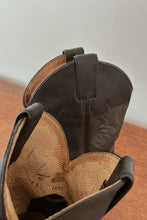 1990's JUSTIN BLACK LEATHER COWBOY BOOTS | SIZE 9
