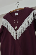 1990's SOUTHWESTERN COTTON FRINGE TEE | SIZE M