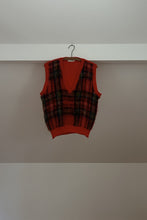 1960's MOD MOHAIR PLAID SWEATER VEST