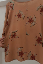 1990's CALVIN KLEIN PURE SILK FLORAL BLOUSE | SIZE S/M