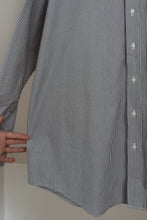 1980's PINSTRIPE COTTON BUTTON DOWN | SIZE XL