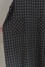 1990's LINEN + COTTON PLAID JUMPER DRESS | SIZE 3XL