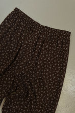 1990's CHOCOLATE FLORAL LOUNGE TROUSERS | SIZE M/L
