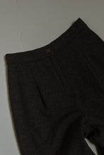 1970's CHARCOAL WOOL WIDE LEG TROUSERS | SIZE 27