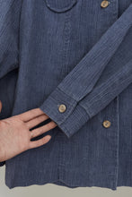 1970's TEXTURED CHAMBRAY SHIRT JACKET | SIZE M
