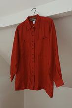 1990's PURE SILK CHERRY BUTTON BLOUSE | SIZE M