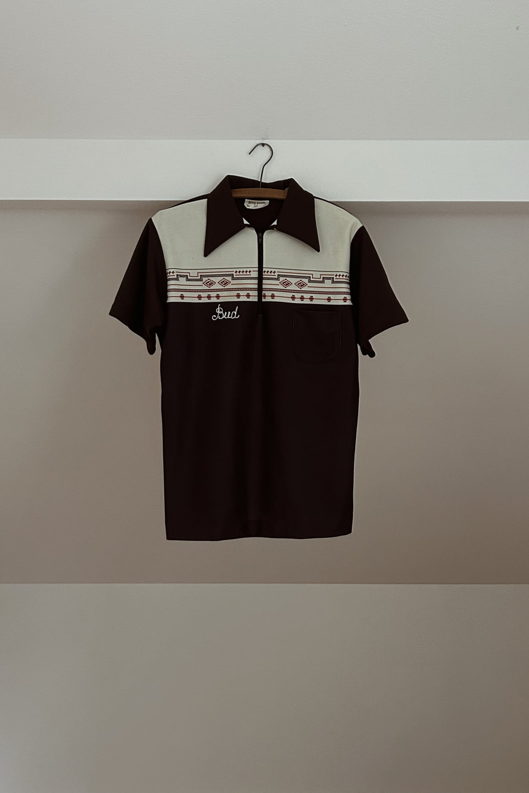 1970's BUD'S BUCKLEY'S PRODUCE BOWLER POLO | SIZE M