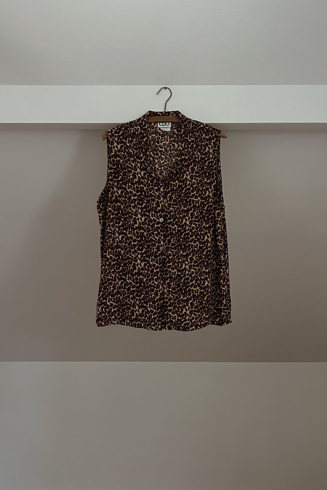 1990's CLIO RAYON LEOPARD TANK | SIZE M/L