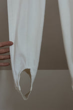 1980's RIBBED COTTON STIRRUP LEGGINGS | SIZE S