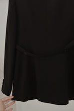 1990's MINIMAL TAILORED BLACK WOOL BLAZER | SIZE S